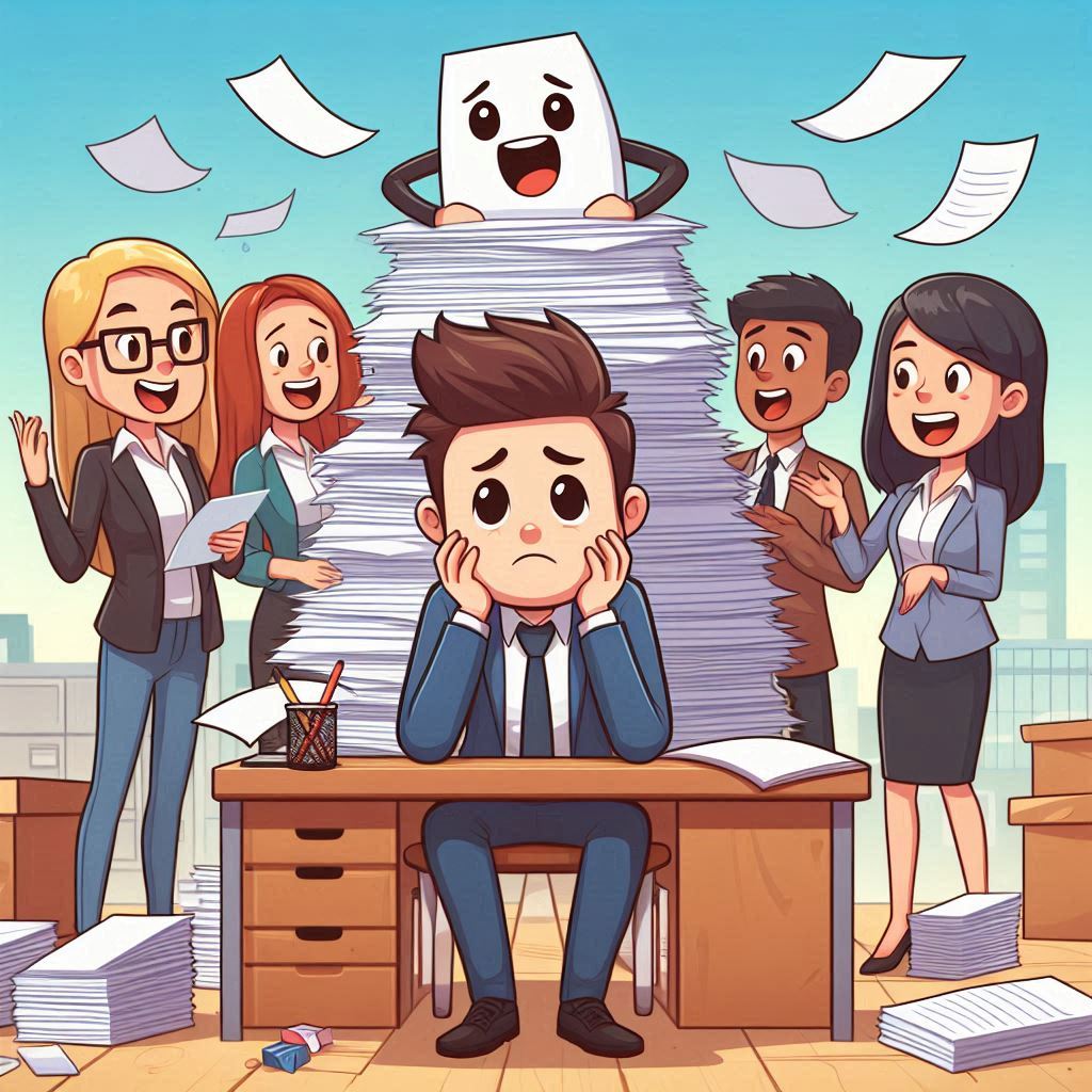 ストレスに悩む人